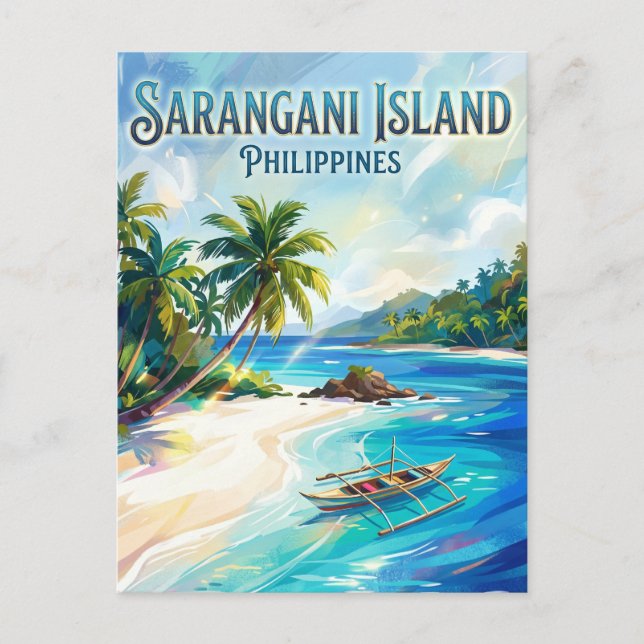 Sarangani-Insel Philippinen Postkarte (Vorderseite)