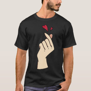 Saranghae Finger Heart Kpop Korean Kdrama T-Shirt