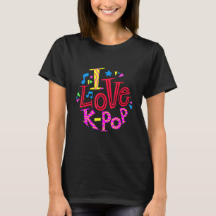 Saranghae Korean Graphic Finger Heart Hand I Liebe T-Shirt
