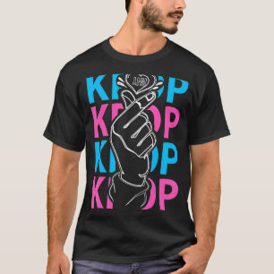 Saranghae Kpop Kdrama Finger Heart South Korean Va T-Shirt