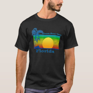 Sarasota Barrier Islands Florida Retro Tropical Be T-Shirt