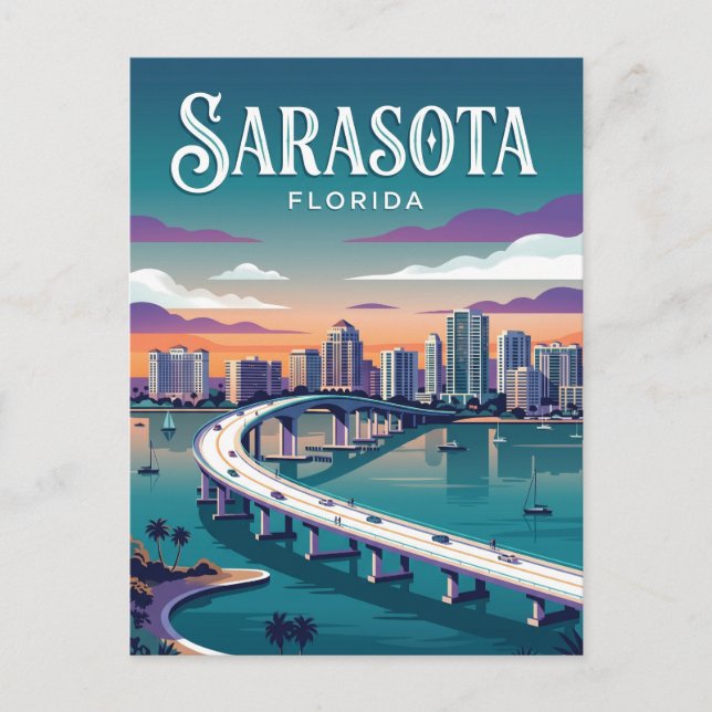 Sarasota Bayfront Park USA Postkarte (Vorderseite)