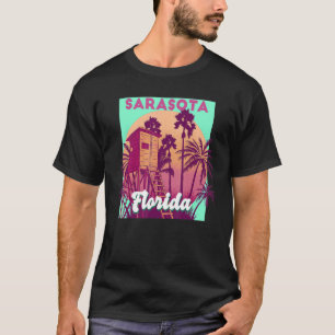 Sarasota FL Florida Vintager Retrosee-Szene-Strand T-Shirt