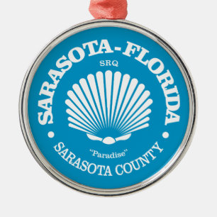 Sarasota Fl (Muschel) Ornament Aus Metall