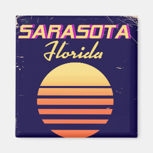 Sarasota Florida 1980er Jahre Vintage Reise Druck. Magnet