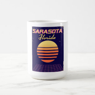 Sarasota Florida 1980er Jahre Vintage Reisedruck. Kaffeetasse