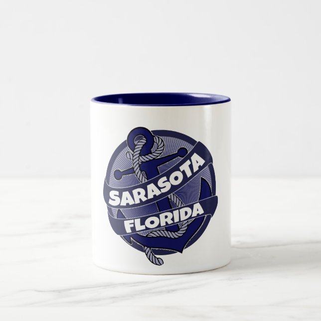 Sarasota Florida Anker wirbelnde Tasse (Mittel)