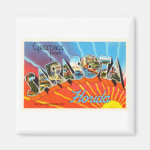 Sarasota Florida FL Old Vintage Travel Souvenir Magnet