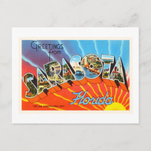 Sarasota Florida FL Old Vintage Travel Souvenir Postkarte