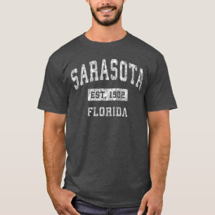 Sarasota Florida FL Vintage Etablierte Sportdes T-Shirt
