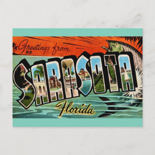 Sarasota Florida Retro-Postkarte Postkarte