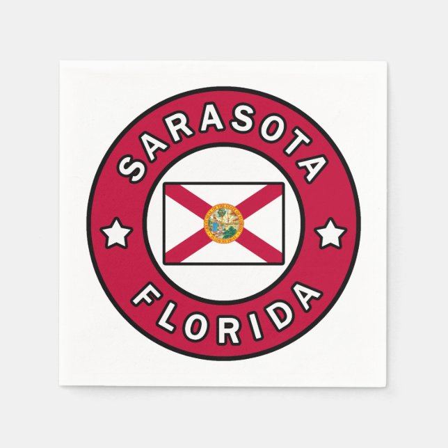 Sarasota Florida Serviette (Vorderseite)