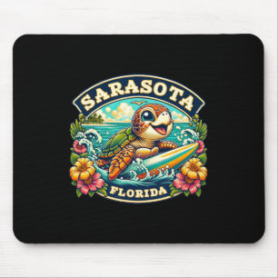 Sarasota Florida Süße Meeresschildkröte Surft Mousepad
