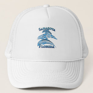 Sarasota Florida Urlaub Stammes-Delfine Truckerkappe