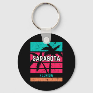 Sarasota Florida Urlaubs-Souvenir Surfen Vintage Schlüsselanhänger