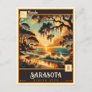 Sarasota, Florida Vintage Postkarte
