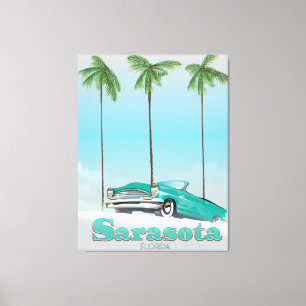 Sarasota Florida Vintage-Reiseposter Leinwanddruck