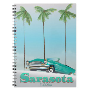 Sarasota Florida Vintages Reiseplakat Notizblock