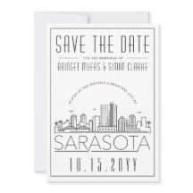 Sarasota Wedding | Stilisierte Skyline Save the Da
