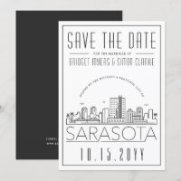 Sarasota Wedding | Stilisierte Skyline Save the Da