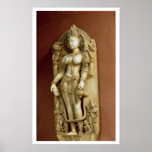 Sarasvati, die Göttin des Lernens, Pallu, Rajasth Poster