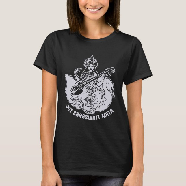 Sarasvati-Hindu-Göttin T-Shirt (Vorderseite)