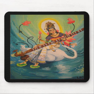 Saraswati, das Mousepad malt