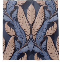 Saraswati Feather Relief Duschvorhang