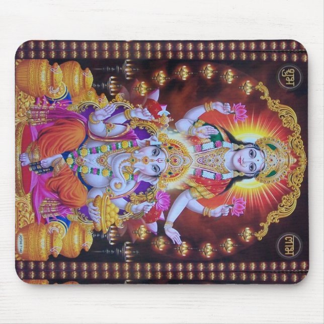 saraswati ganesh buntes hindus mousepad (Vorne)