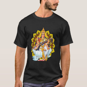 Saraswati Heilige Geometrie Drittes Auge Isha Hind T-Shirt