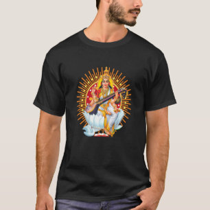 Saraswati Heilige Geometrie Drittes Auge Isha Hind T-Shirt