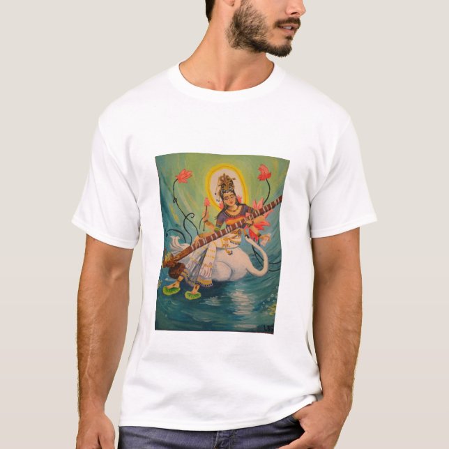 Saraswati Hindu Goddess T-Shirt (Vorderseite)