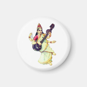 Saraswati, Hinduistische Göttin Magnet