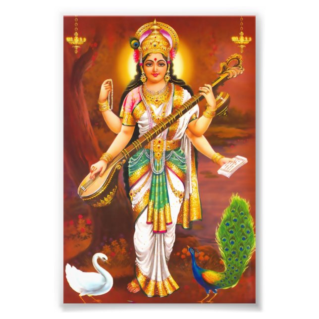 Saraswati Print (4" x 6") - Version 2 Fotodruck (Vorne)