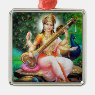 Saraswati Verzierung - Version 1 Ornament Aus Metall