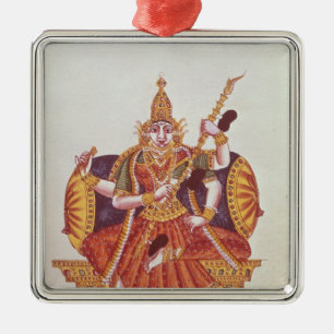 Saratheswathee, hindische Göttin des Lernens Ornament Aus Metall