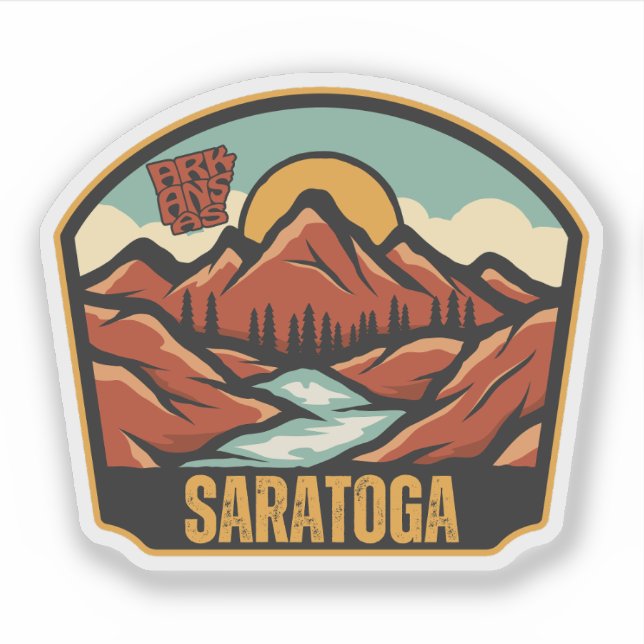 Saratoga, Arkansas Aufkleber (Vorderseite)