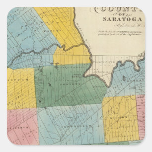 Saratoga County Quadratischer Aufkleber
