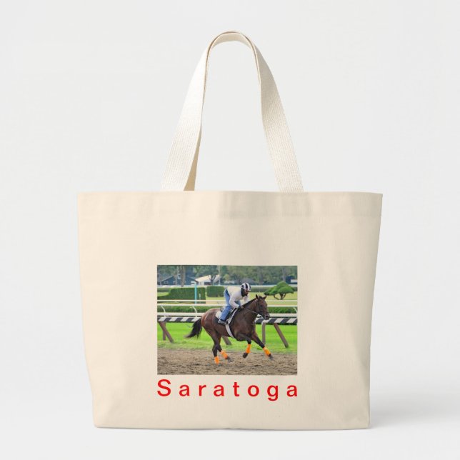 Saratoga Morgen-Trainings Jumbo Stoffbeutel (Vorne)