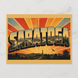 Saratoga New York Hudson River Wald Kunst Postkarte