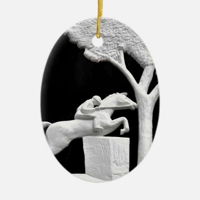 Saratoga Pferdekunst Keramik Ornament (Vorne)