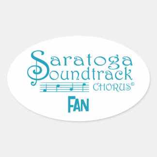 Saratoga Soundtrack Fan (Set von vier Aufklebern) Ovaler Aufkleber