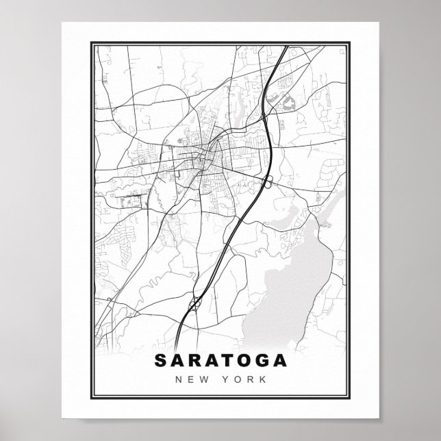 Saratoga Springs Map Poster (Vorne)