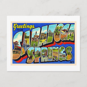 Saratoga Springs New York NY Große Letter Postkart Postkarte