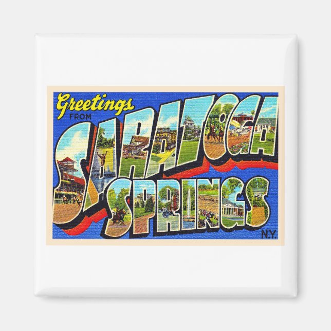 Saratoga Springs New York NY Large Letter Postcard Magnet (Vorne)