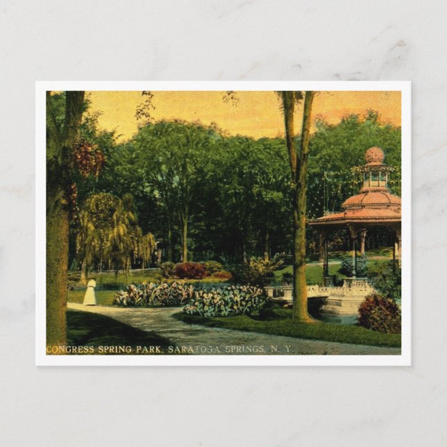Saratoga Springs NY, 1912 Vintag Inspiriert Postkarte (Vorderseite)