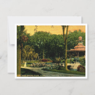 Saratoga Springs NY, 1912 Vintage Inspiriert Postkarte