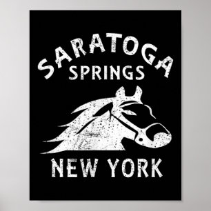 Saratoga Springs Ny Pferd Vintage Grafik Rennen S Poster
