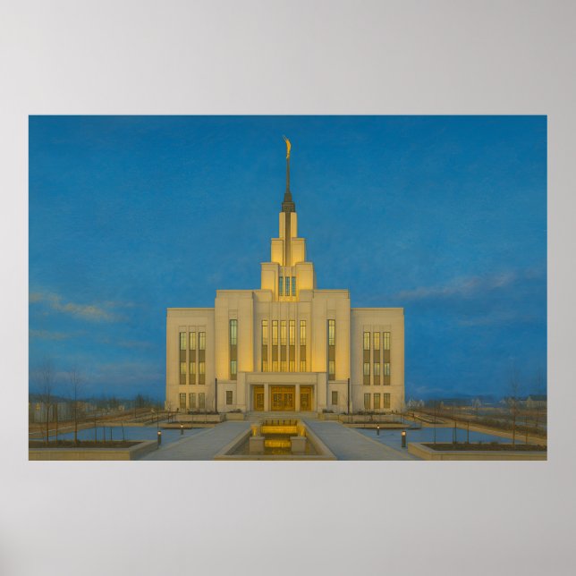 Saratoga Springs Utah Temple Painting™ LDS Poster (Vorne)