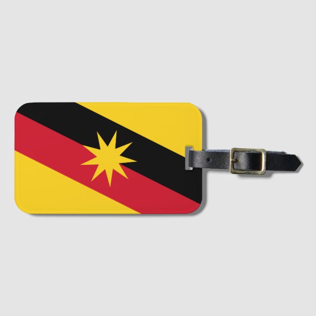 Sarawak-Flagge - MALAYSIA Gepäckanhänger (Vorderseite (Horizontal))